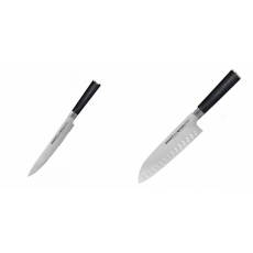 AKCIA 1+1 Filetovací nůž Samura MO-V (SM-0045), 230mm + Santoku...