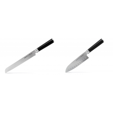 AKCIA 1+1 Nůž na chléb a pečivo Samura MO-V (SM-0055), 230 mm + Santoku nůž Samura Mo-V (SM-0094), 180mm