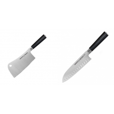 AKCIA 1+1 Kuchařský nůž-sekáček Samura Mo-V (SM-0040), 180mm + Santoku nůž Samura Mo-V (SM-0094), 180mm