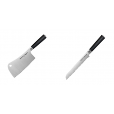 AKCIA 1+1 Kuchařský nůž-sekáček Samura Mo-V (SM-0040), 180mm + Nůž na chléb a pečivo Samura MO-V (SM-0055), 230 mm