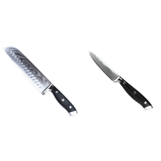 AKCIA 1+1 Santoku nůž Seburo WEST Professional Damascus 190mm + Nôž na ovocie a zeleninu Seburo WEST Professional Damascus 90mm